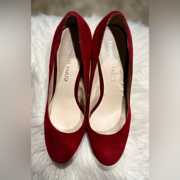 Franco Sarto Burgundy Baroque Pumps - Picture 13 of 16